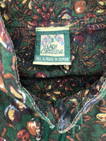 Charger l&#39;image dans la galerie, Manteau vert à motif automnal
