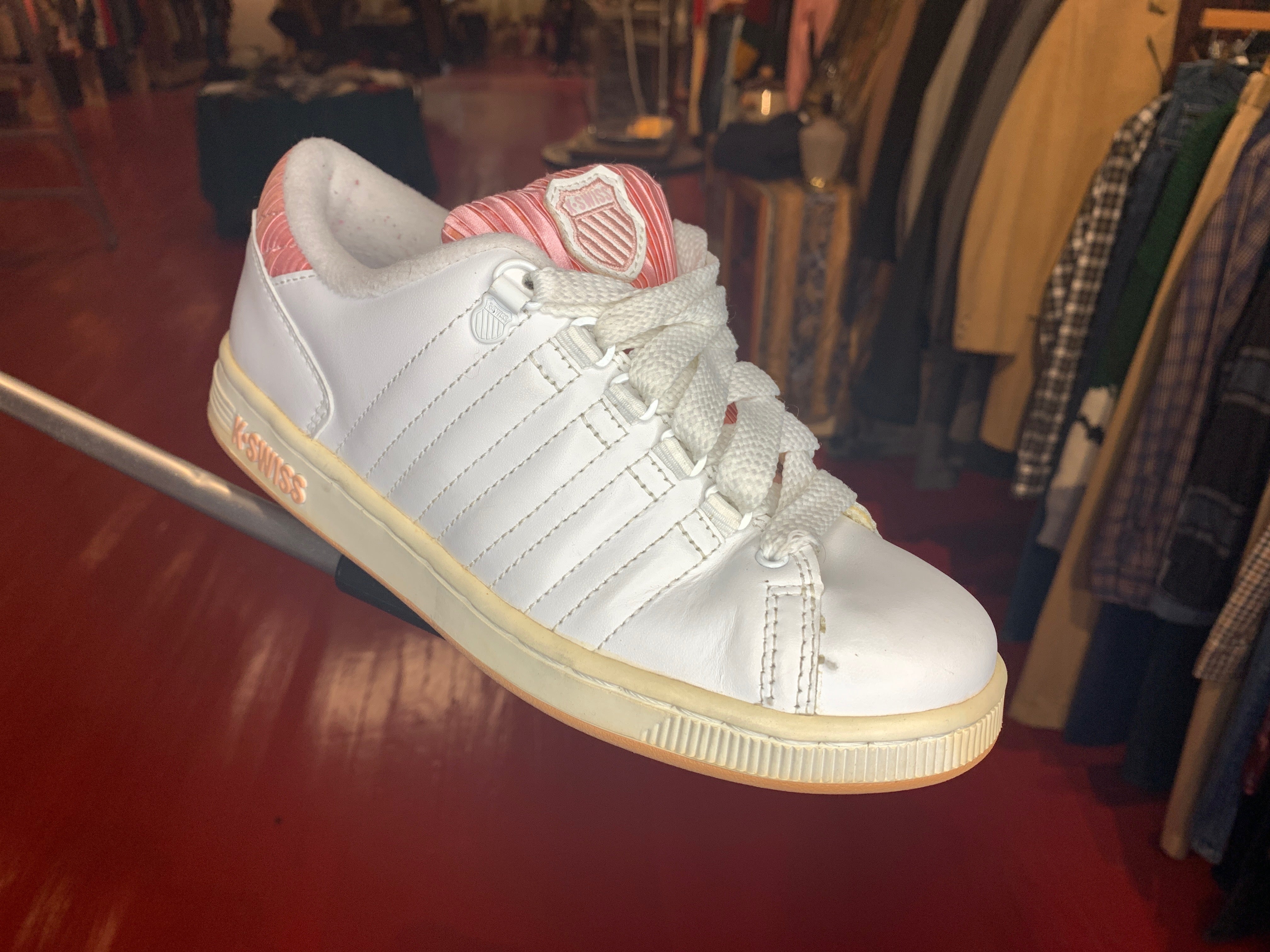 White Swiss Tongue Twister White K Swiss Tongue Twister Pink K