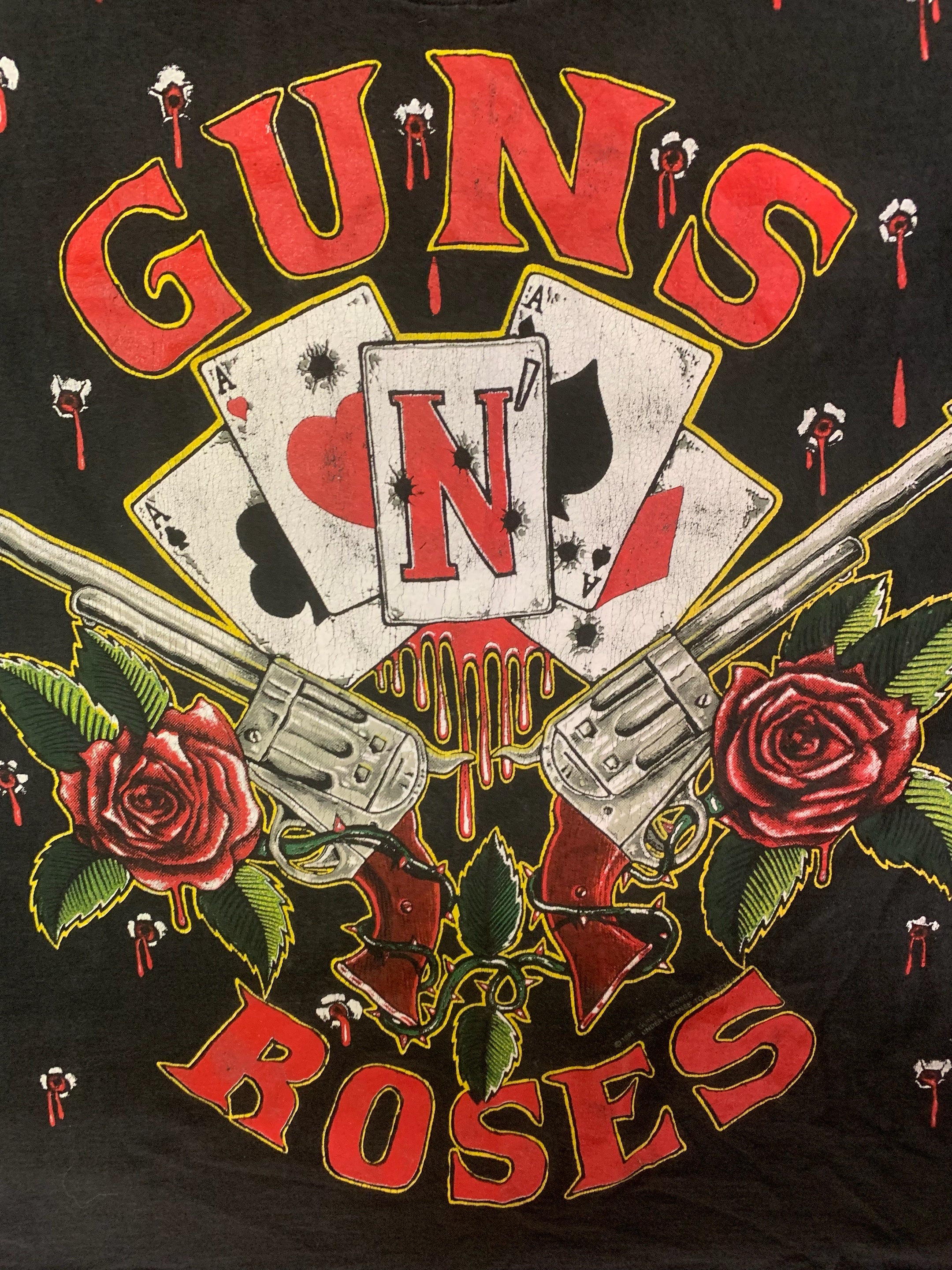 T-shirt année 90 Guns n' Roses "couture simple"